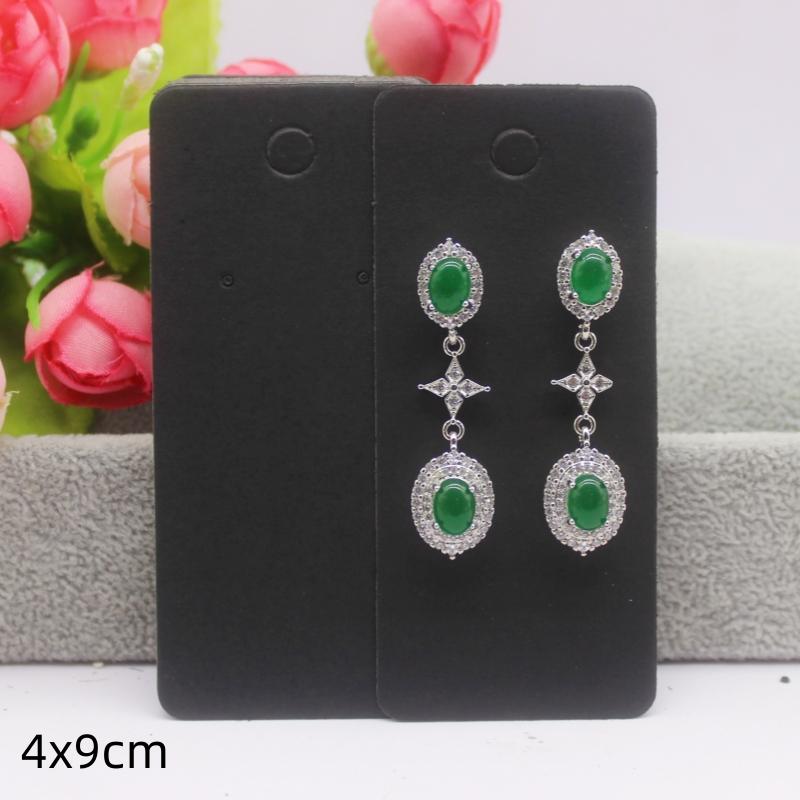 Lot de 50 cartes multi-formats en papier blanc/kraft, pour boucles d'oreilles, colliers et bijoux