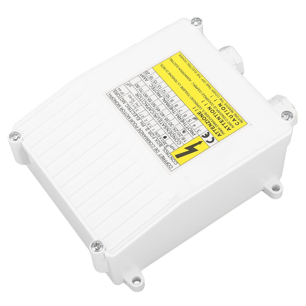 Cutie de Control Pompă de Puț 370W Pompă Submersibilă Controler Extern cu Comutator cu Protecție Termică pentru Uz Casnic Industrial
