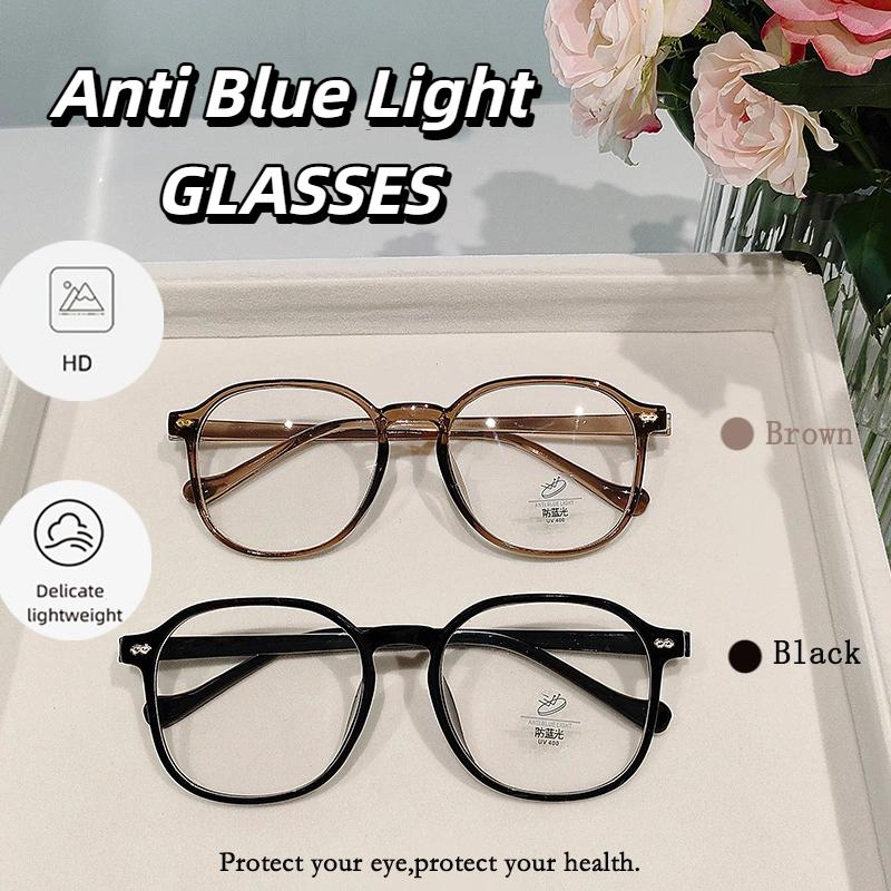 Fashion Anti Blue Light Glasses Ultra Light Square Frame PC Eyewear Optical Lenses Anti-fatigue Woman Graduated Glasses