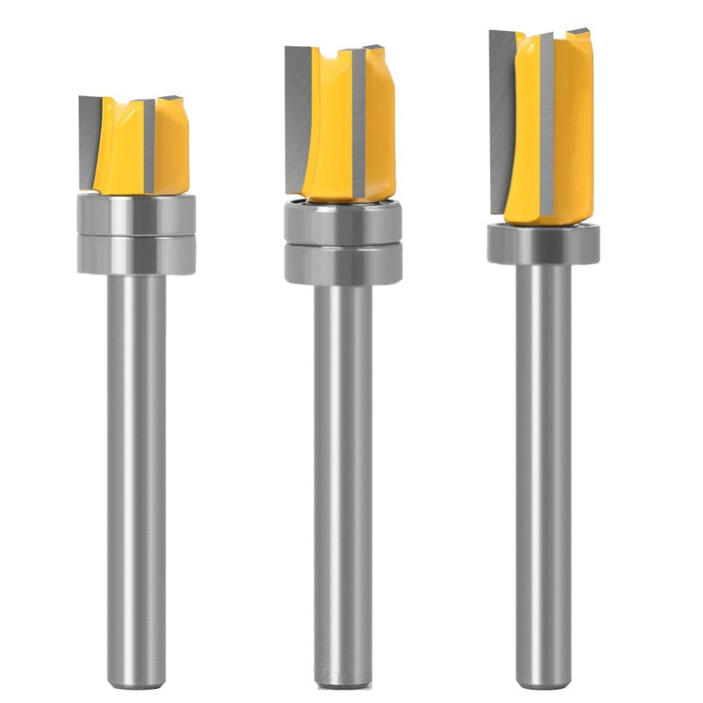 Straight Tooth 6mm Shank Woodworking Tool Milling Cutter Router Bits Slotting Cutter Drill Bit
