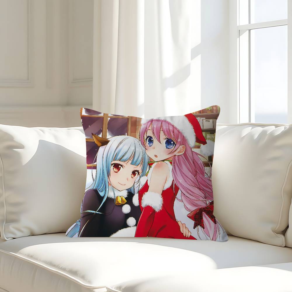 Anime Christmas Girl Pillow Case Removable Washable Cushion Cover – All-Season Soft Linen
