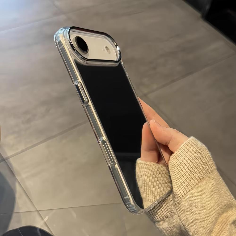 Metal Frame Makeup Mirror Phone Case For iPhone 17 17E 16E Pro Max 16 15 14 13 12 11 Pro Max 16 Plus Plating Shockproof Cover