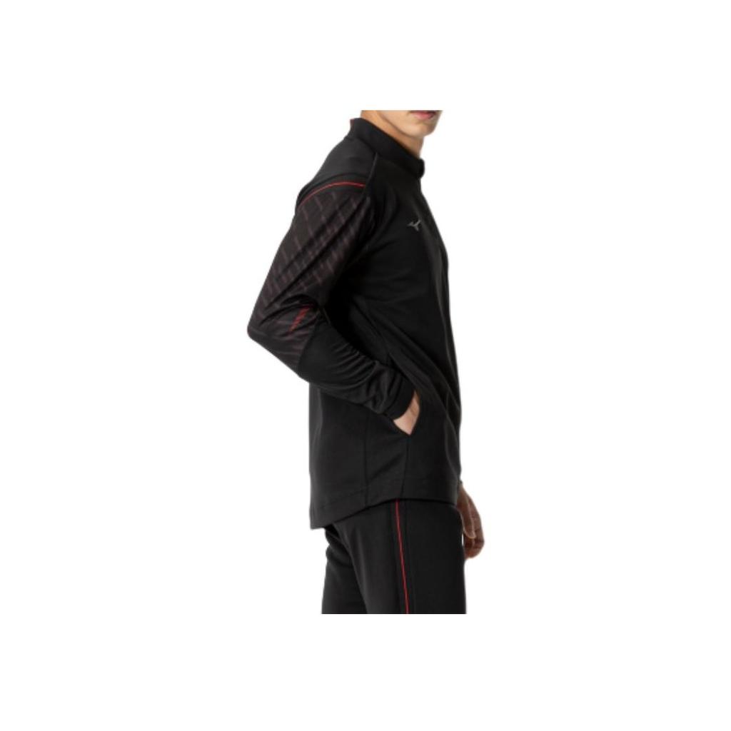 Mizuno Logo Long Sleeve Stand Collar T-Shirt Men Tops Black P2MCB005