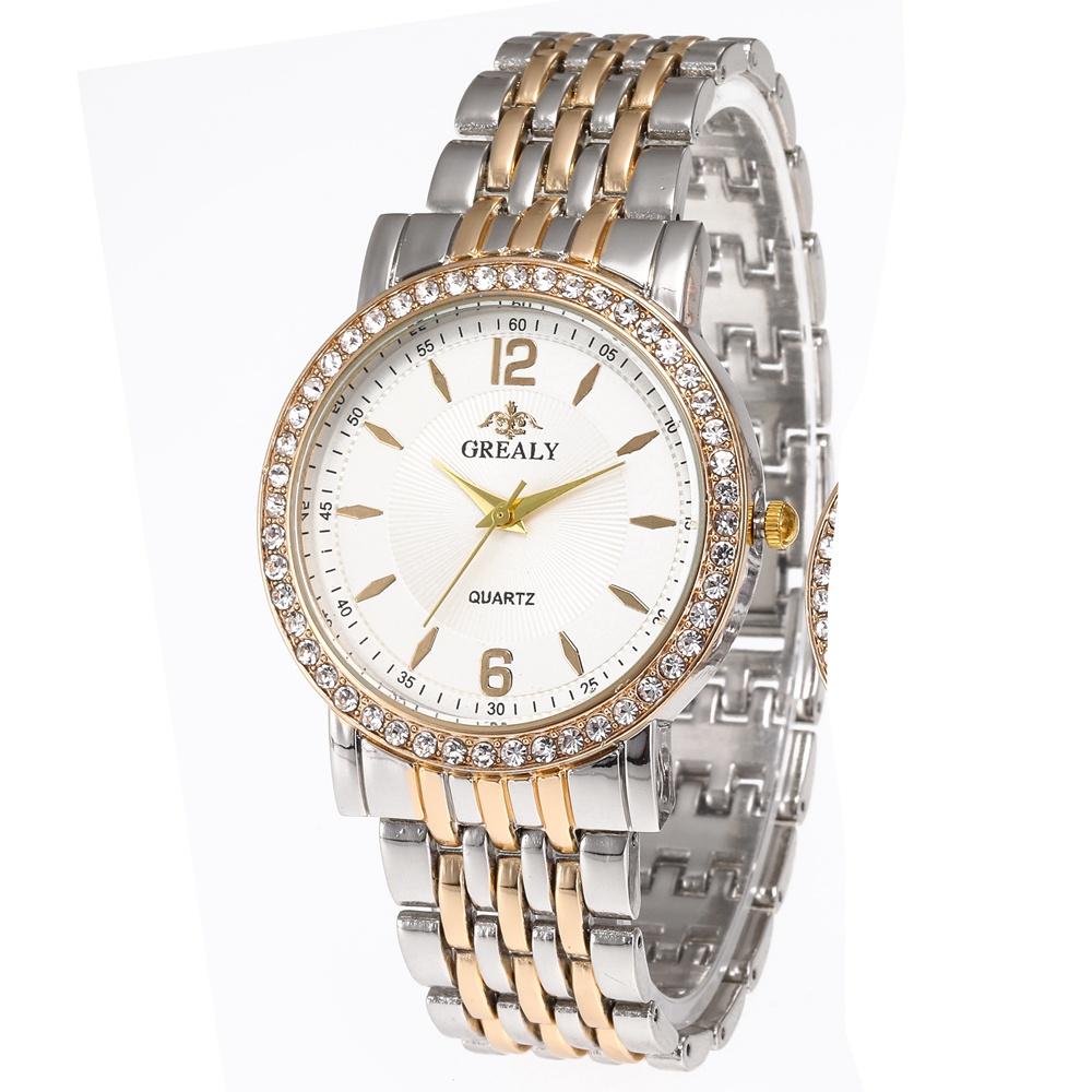 New Fashion Women Watches Casual Men Wristwatch Rhinestone Ladies Quartz Watch Stainless Steel Relogio Feminino Lady Clock Hours
