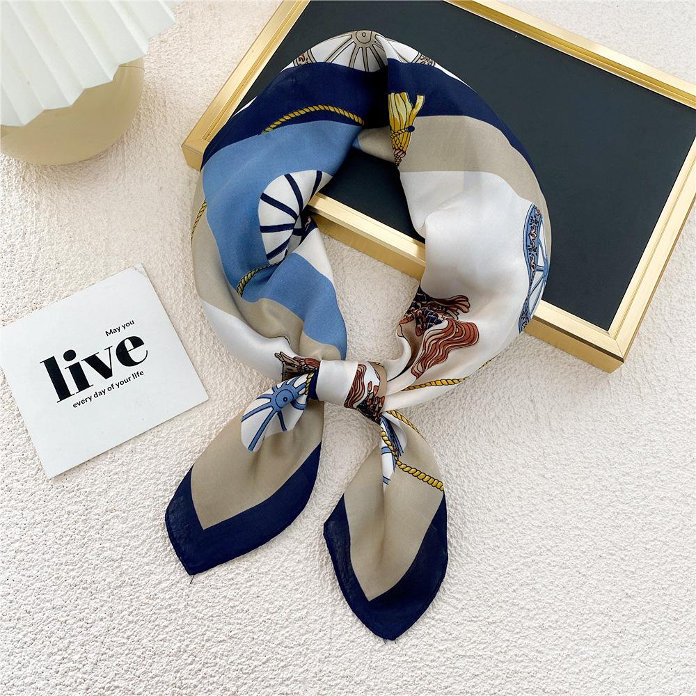 Decorație de modă Esarfă Bentita de păr Cravată Păr 70 Eșarfă pătrată mică Eșarfă de mătase Primăvară și toamnă femei Versatil Eșarfă mică Eșarfă profesională