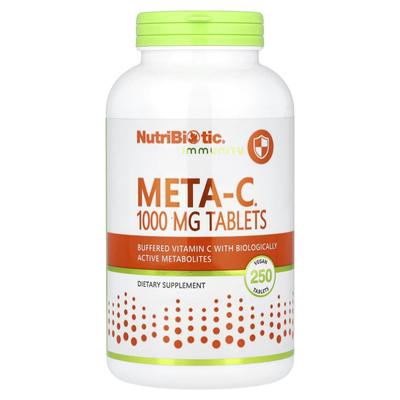 NutriBiotic, Immunité, Meta-C, 1 000 mg, 250 Comprimés Végétariens