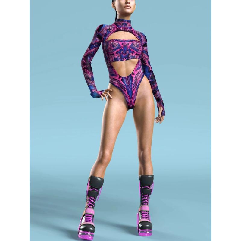 Kostium kąpielowy z nadrukiem cyfrowym 3D dla dorosłych kobiet na wydarzenia Halloween, bikini do pływania, karnawałowa impreza tematyczna, cosplay, strój kąpielowy, body