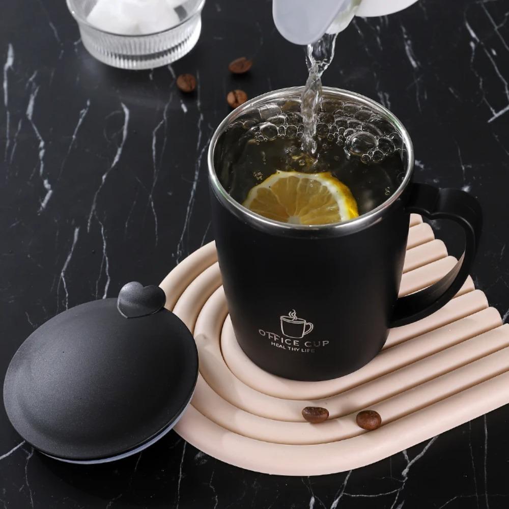 350ml Thermal Coffee Cup 304 Stainless Steel Kid Milk Cup Drinkware Thermos Mug  Children Gift