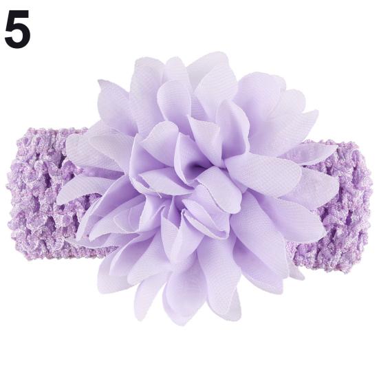 Fashion Baby Girls Kids Chiffon Flower Elastic Headband Hair Accessory Headwear
