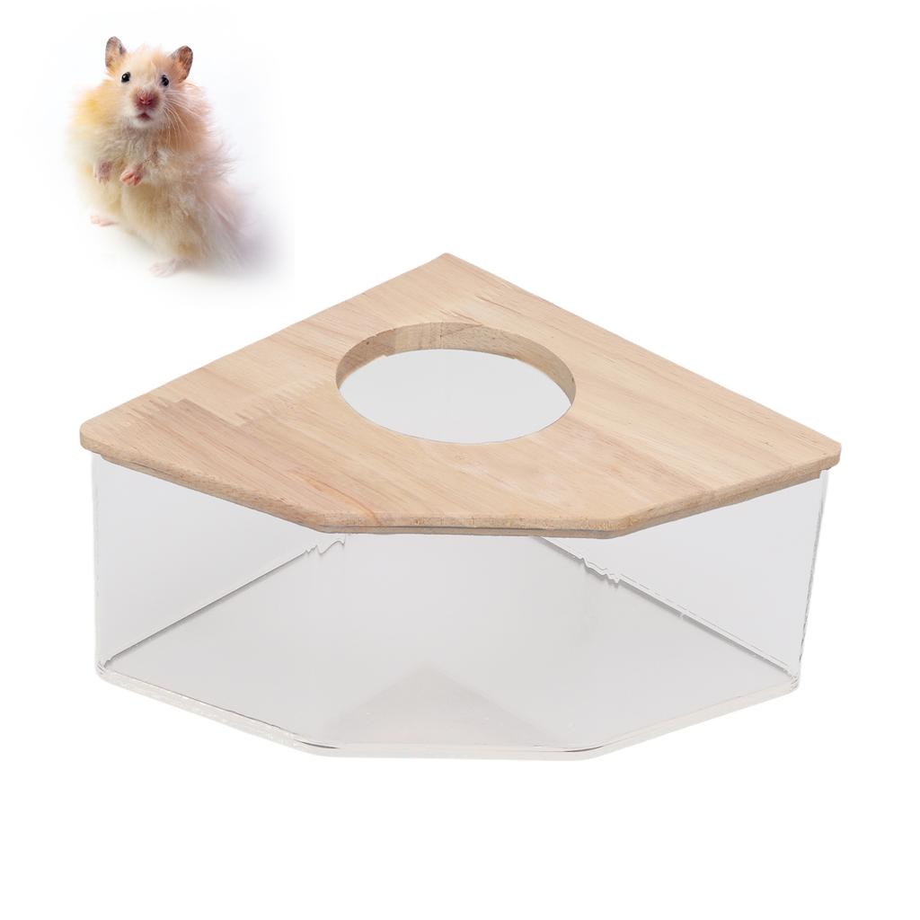 Hamster Badebox rechtwinkliger Ventilator Acryl Sicher Hamstersand Badezimmer für Kleintier Hamster