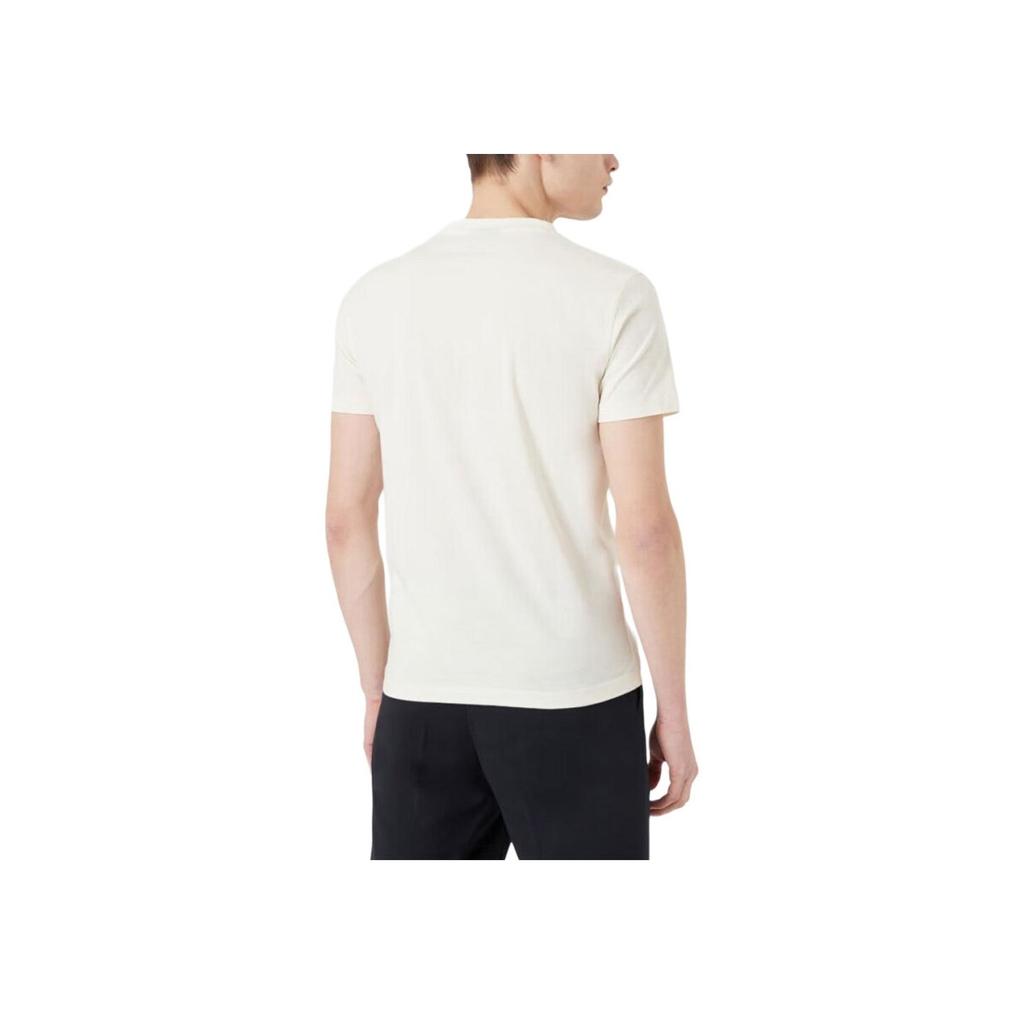 Emporio Armani Ss22 Logo Minimalist Cotton Short Sleeve T-Shirt Men Tops Beige 3L1TFR-1JPZZ-0128