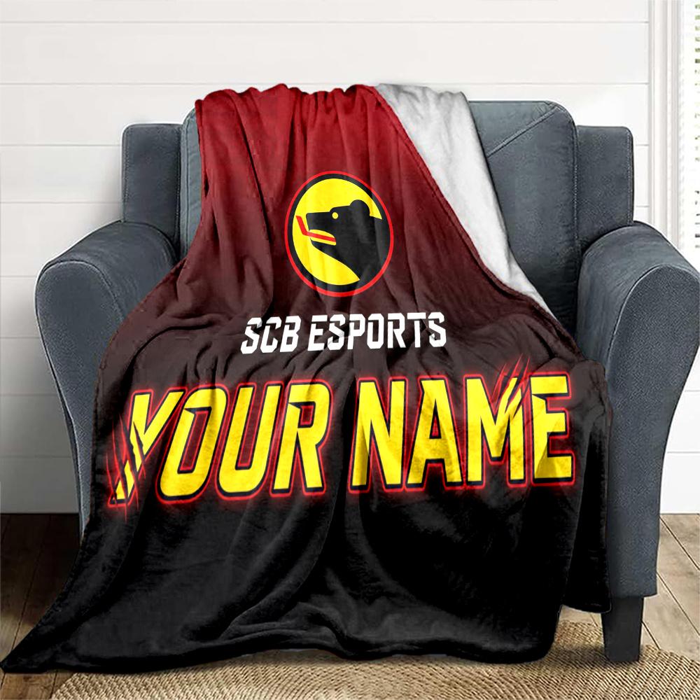 1PC Sc Bern Custom Name Patterned Flannel Blanket Suitable For All Seasons For Home Decor Warmth And Comfort Gifts Holiday Present