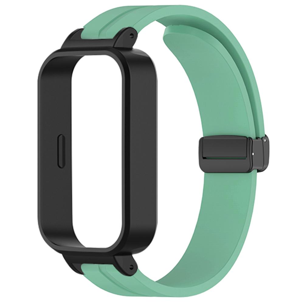 For Xiaomi Smart Band 9 Active/Redmi Band 3 Silicone Watch Band Magnetic Folding Buckle Wrist Strap