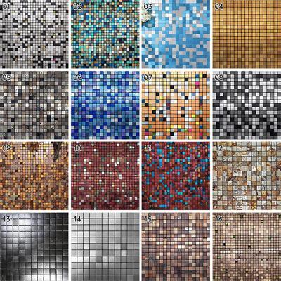 30X30Cm Self Adhesive Mosaic Wall Decal Waterproof Kitchen Bathroom Wallpaper Wall Stickers Small Lattice Crystal Sticker Tile