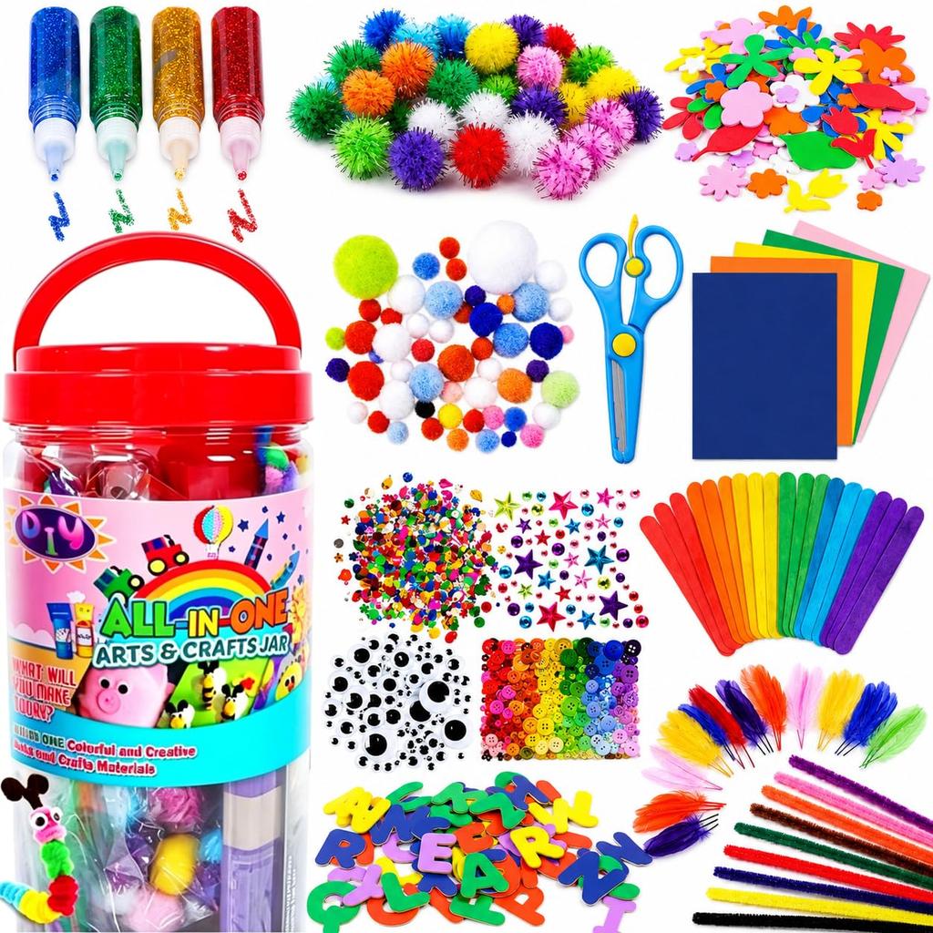 FunzBo (Funzbo) All-in-one DIY Collage Art Set for Children Aged 4, 5, 6, 7, 8, and 9.
