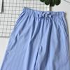Foreign Trade Men's Plus size round Neck Short sleeve Trousers Pajamas Set Summer Thin Cotton Can Be Worn outside Casual Home Wear