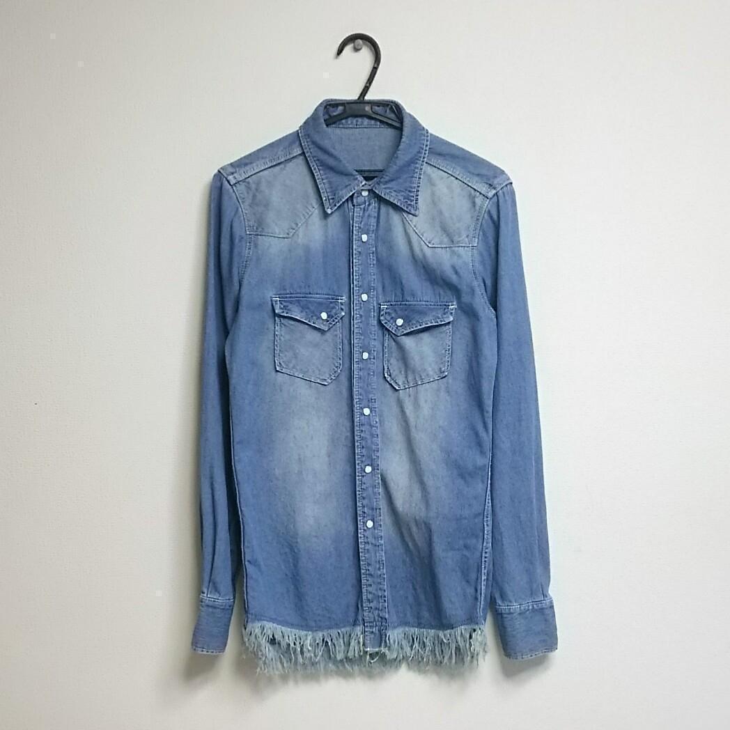 

[USED] LEGENDA/FRINGE DENIM SHIRT recommended for Y2K, hosts, and K-POP fans