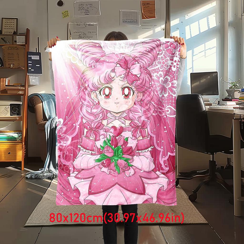 Japanese anime cute cartoon theme Sailor Moon Tsukino Usagi blanket suitable for home beds, sofa covers, office nap, outdoor warm blankets O9