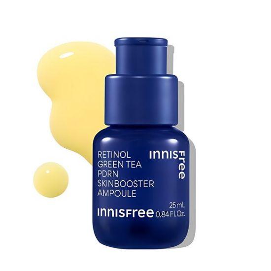 

Innisfree Retinol Green Tea PDRN Skin Booster Ampoule Anti-Aging & Hydrating 25ml