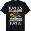 Cool Sea Turtle Animal Graphic T Shirts Men Women Cotton Humor Streetwear Tee Shirt Short Sleeve Unisex Loose Clothing