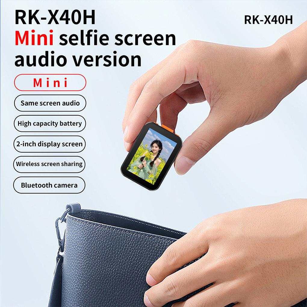 Mini Selfie Screen with Sound, Rear Selfie Display, Mobile Phone Projection, Remote Photo Taking, Bluetooth Selfie Device