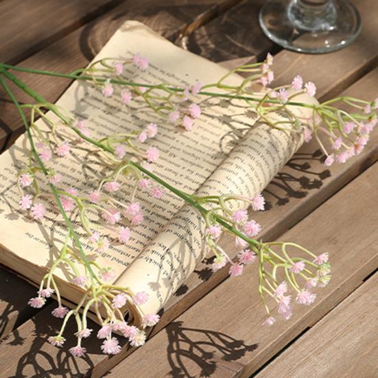 Artificial Babysbreath Realistic Plastic Fake Flower Home Office Wedding Party Table Centerpiece Indoor Outdoor Faux Bloom Plants Decoration