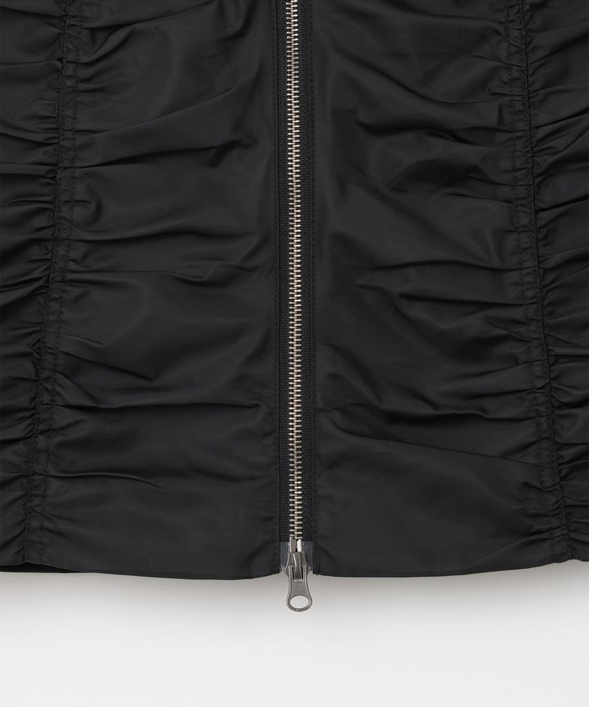 Milo Woman Utility Shirred Zipper Skirt [Black]
