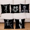 1pc Anatomical Skeleton Chalkboard Pillow Case Square Bedroom Sofa Leisure Comfort Cushion Car Living Room Home Decoration