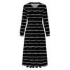 Šaty Pro Ženy Dlouhé Boho Plážové Šaty Elegantní Maxi Šaty Výstřih do V Dlouhý Rukáv Šaty s Kapsami