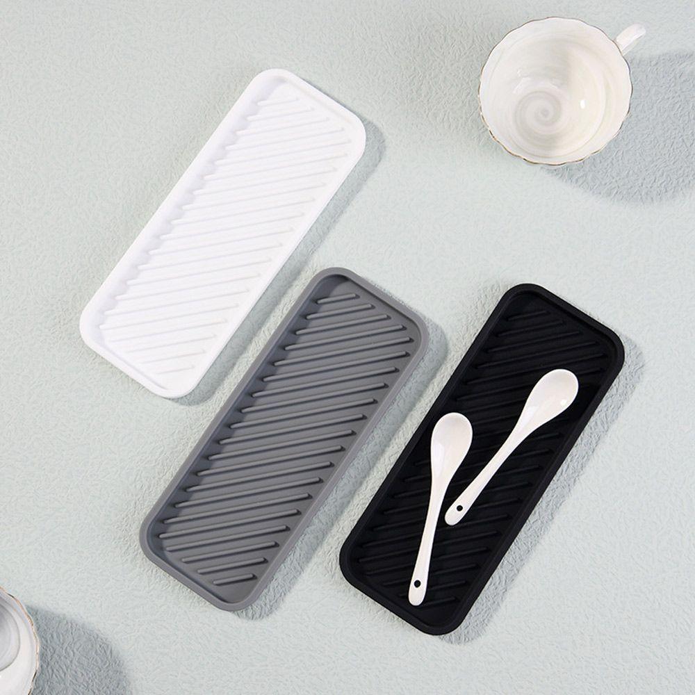 With Built-in Drain Lip Countertop Scrubber Soap Storage Holder Washstand Shelf Sink Tray Soap Dish