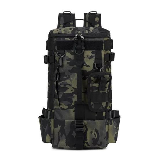 Fishing Backpack with Rod Holder Large Capacity Waterproof Oxford Cloth Outdoor Camping