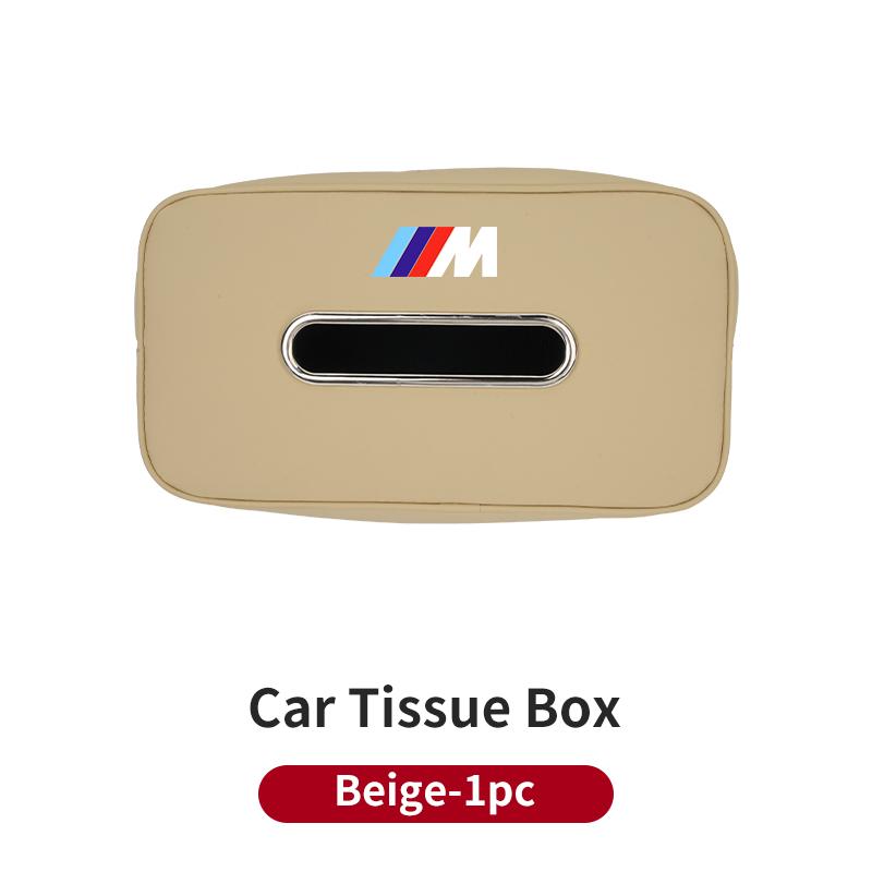 

2025 Hot Car Tissue Box Sunshade Seat Backrest Suspension Tissue Bog For BMW 1 3 5 Series X1 X4 X5 X7 G20 G38 F20 F39 F48 E46 бежевий