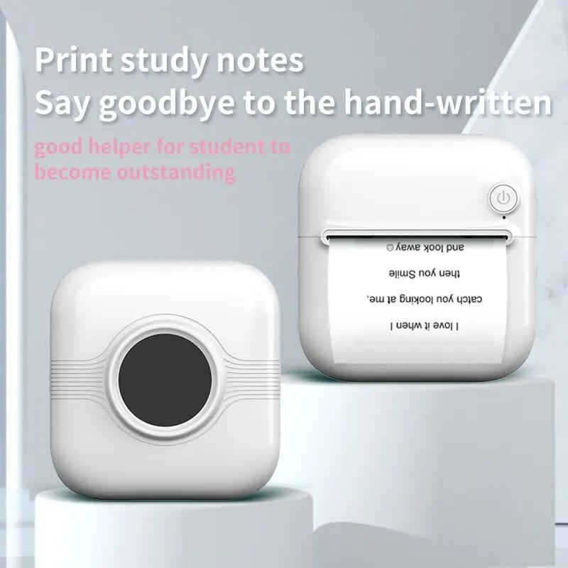 Portable Mini Thermal Printer Wirelessly BT 203dpi Photo Label Memo Wrong Question Printing With USB Cable Imprimante Portable