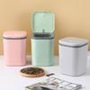 Desktop Trash Can with Lid - Office Storage Bucket for Dorm or Bedroom Tabletop