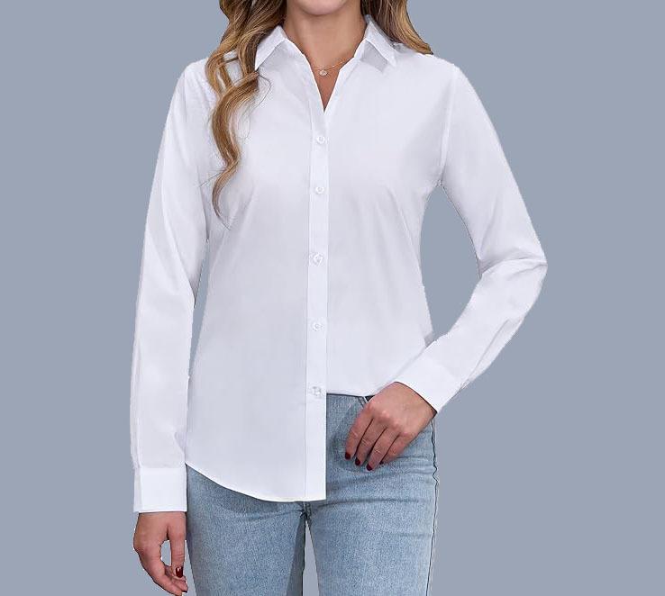 Plus Size Women s Loose Solid Color Fashion Shirt 3XL