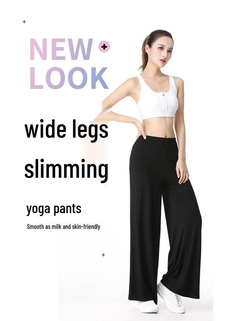 Plus-Size Modal Wide-Leg Yoga Pants - Comfortable, Breathable, and Sweat-Absorbent for Casual Sports and Fitness