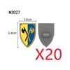 MOC Medieval Military Building Blocks Accessories Ancient Castle Knight Armor Viking Round Dragon Shield Flag Brick Toy Gift R62
