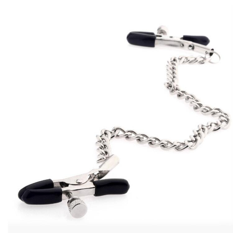 New Stainless Steel Metal Chain Nipple Milk Clips Breast Clip Sex Slaves Nipple Clamps Sex Toys Butterfly Style For