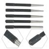 5pc Nail Punch Set Knurled Body Square Punch Length 100mm Punching Tool Drilling Holes For Breaker Puncher Hands Tool