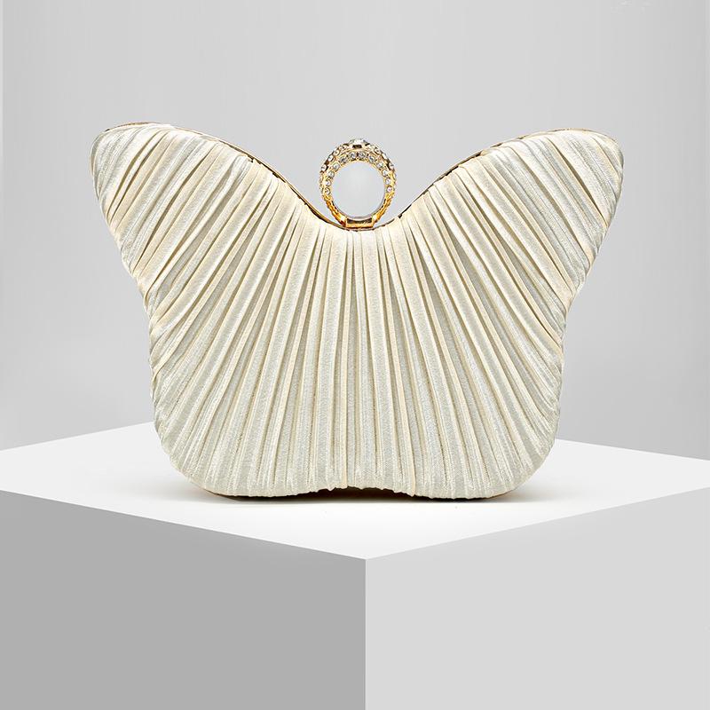 

New butterfly shaped box banquet bag dress versatile clutch bag dinner bag crossbody celebrity fashion evening wear абрикосовый