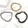 Personalized Titanium Steel Square Byzantine Bracelet Does Not Fade, High-End Imperial Chain Jewelry.