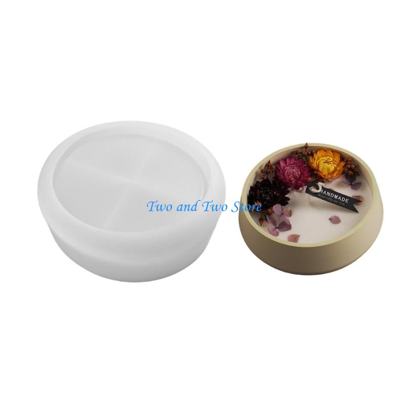 HX6F Round Resin Tray Sturdy Silicone Mould Easy Release Dishes Mould for Crafting Jewelry Holders and Decorative Plates