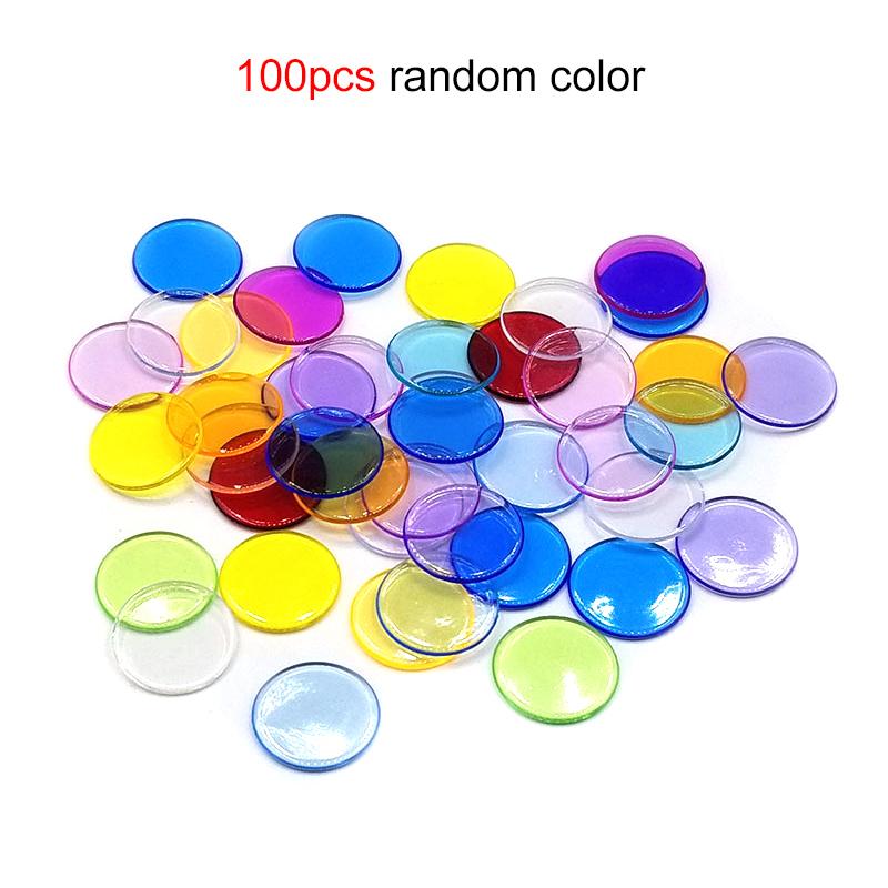 

100/200pcs 19cm Gambling Chips Bingo Markers Bulk Plastic Poker Chips Table Game Props Accessories Solid Color / Transparent TMZ