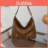 Stylish Vintage Shoulder Bag For Women Large Capacity Tote Bag In Black Cream Brown