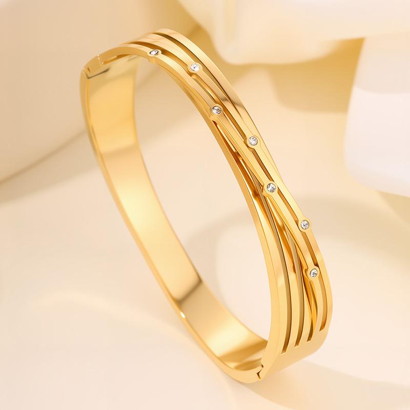 Titanium Steel Braided Bracelet Couple Fashion Bamboo Bracelet 17CM