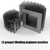 2Pcs Welding Practice Steel Plates Neat Edges Smooth Side For Novice Skill Development Block And Shape Assembly