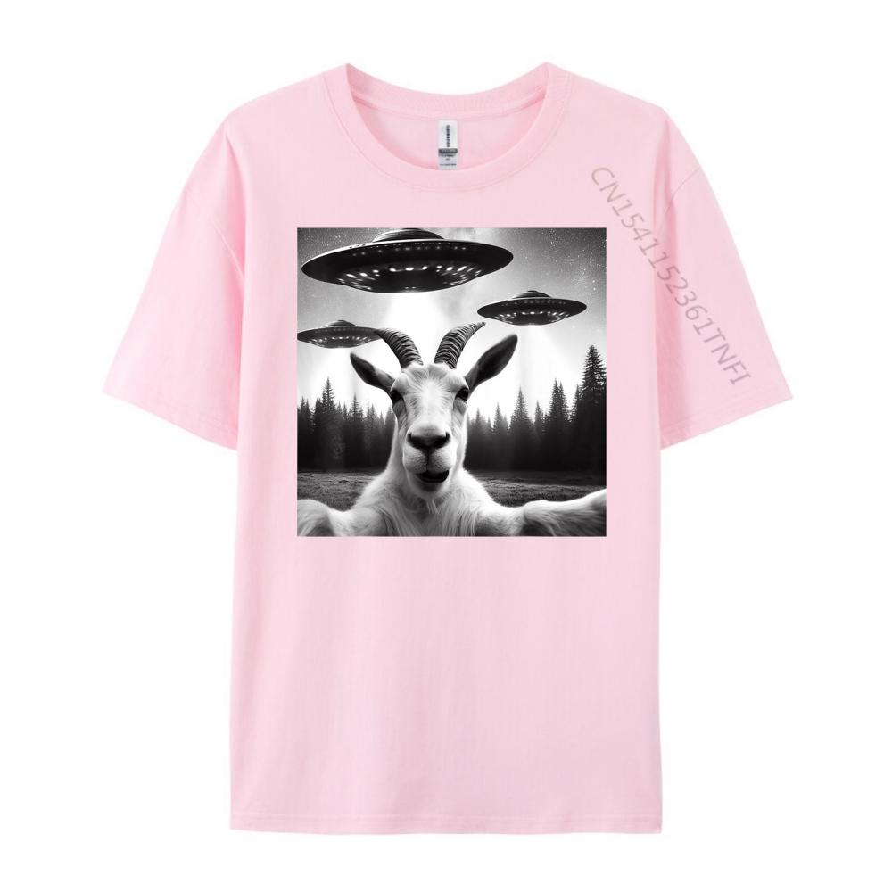 Goat Selfie With Alien UFO Funny Goat Gifts For Men Women 3d Printed T Shirts Clothes Creative