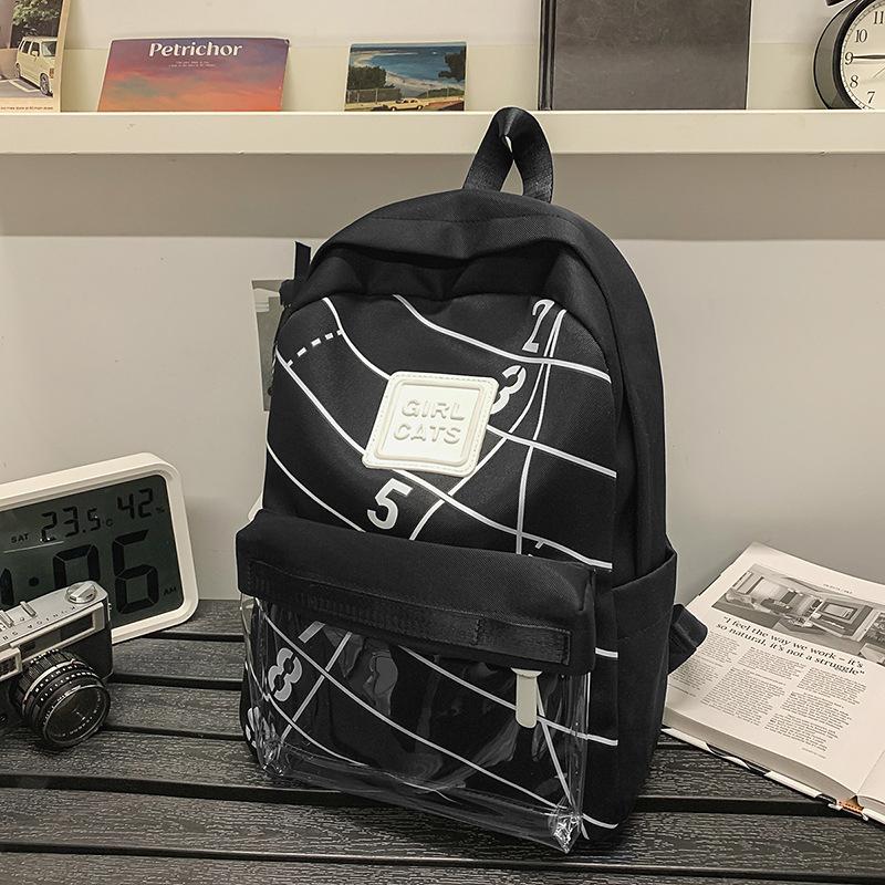 Schoolbag backpack men's simple and versatile high-value pain bag junior high school high school college student schoolbag large-capacity computer