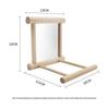Parrot Mirror with Prickly Ash Wood Perch and Swing Toy