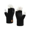 Half Finger Warm Gloves Knitted Driving Mittens New Windproof Cold Proof Gloves  Gift